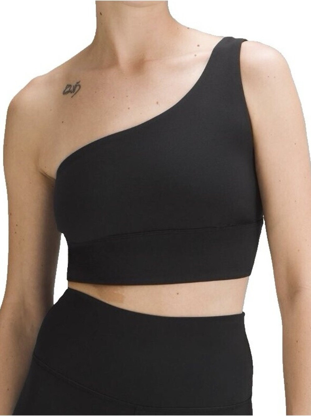 lululemon athletica One-Shoulder Black Sports Bra - Size 6